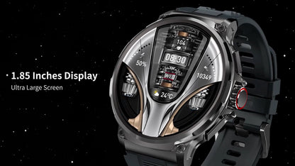 "1.85" Brainiac Wrist Buddy: Your Gym Coach, Call Sender, Health Whisperer, and GPS Navigator All Rolled Into One!"