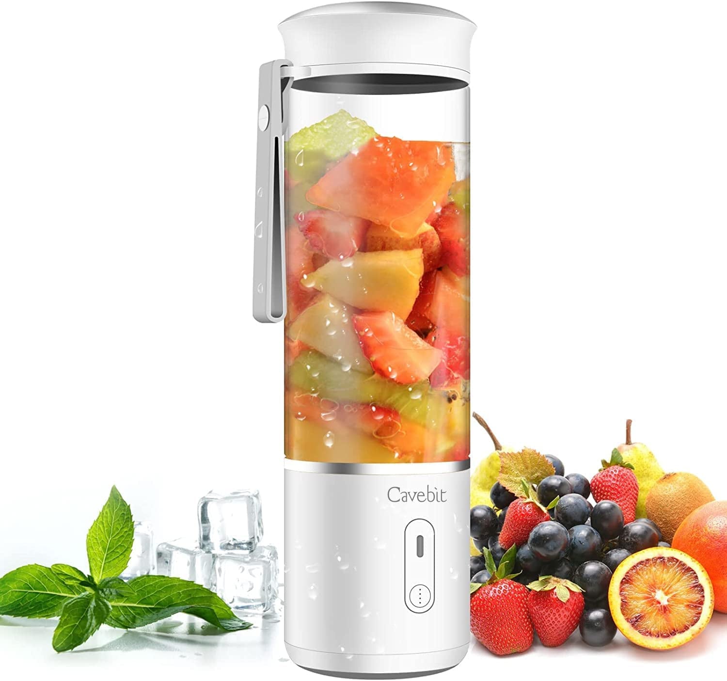 Compact USB Rechargeable Portable Blender - Perfect for Smoothies & Shakes on the Go - 14oz with 6 Powerful 3D Blades