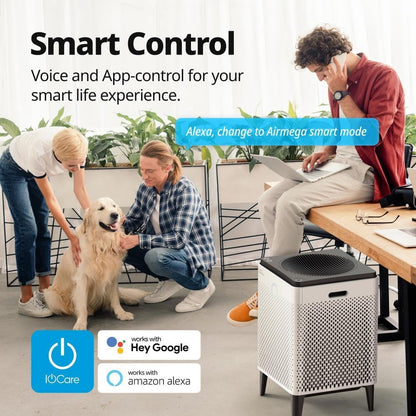 Airmega 300S Smart Air Purifier - App-Controlled, HEPA Filter, Alexa Compatible, Covers 1,256 Sq. Ft.