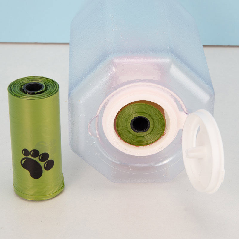 Portable Cat Dog Water Bottle Food Feeder Drinker Poop Dispenser 3 in 1 Leak-Proof Multifunctional Dog Water Bottle Pet Products