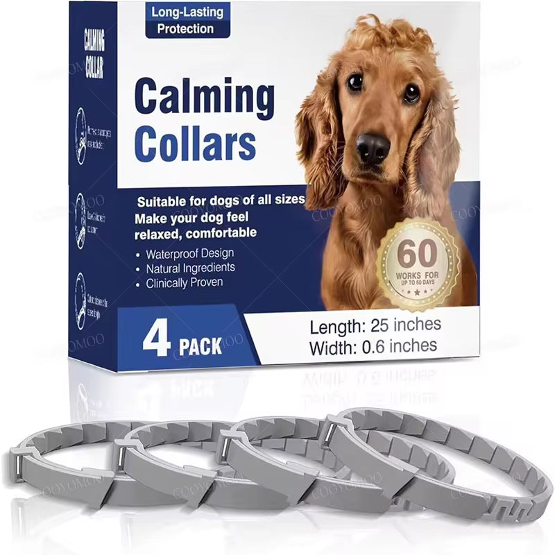 3/4 Pc Dogs Calming Pheromone Collars Cats Relieve Anxiety Adjustable Comfortable Collar for Puppy Kitten Large Pets Accessories