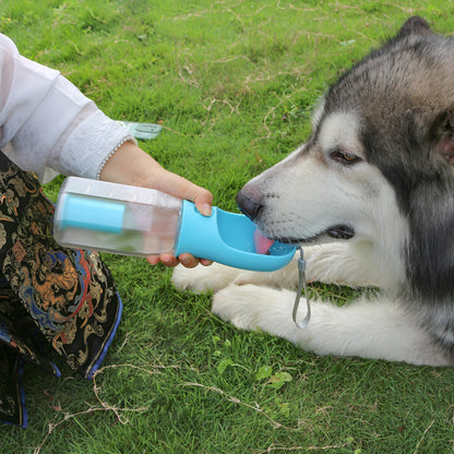 Portable Cat Dog Water Bottle Food Feeder Drinker Poop Dispenser 3 in 1 Leak-Proof Multifunctional Dog Water Bottle Pet Products