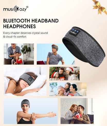 Bluetooth Sleep Headphones & Eye Mask - Wireless HD Stereo Earbuds for Travel, Yoga & Workouts - Perfect Gift for Men & Women